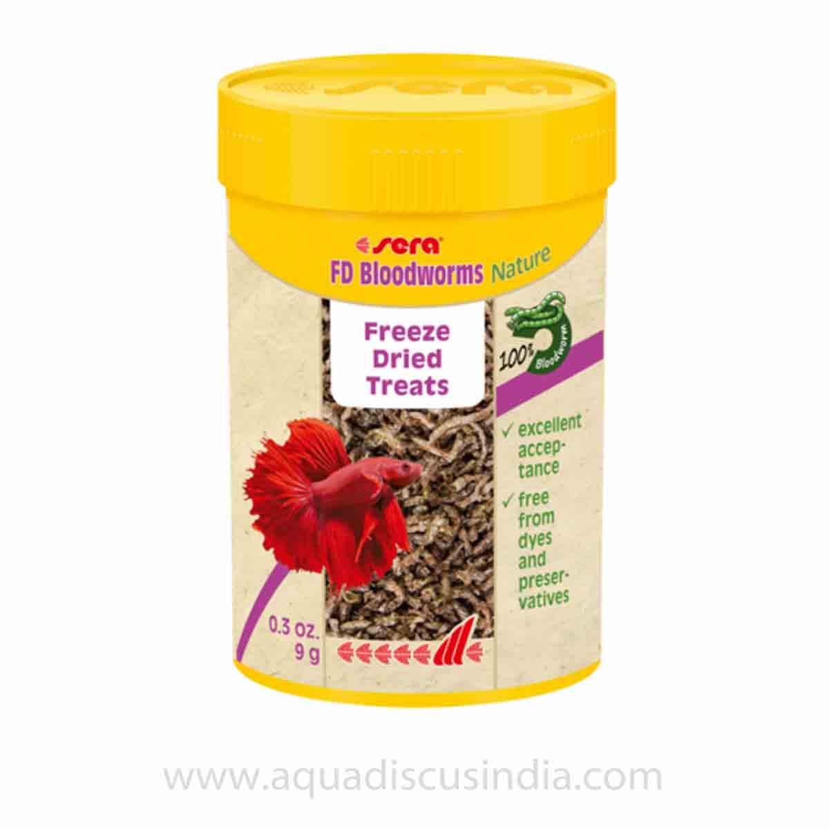 sera FD Bloodworms Nature – Freeze Dried Treats – Aqua Discus India