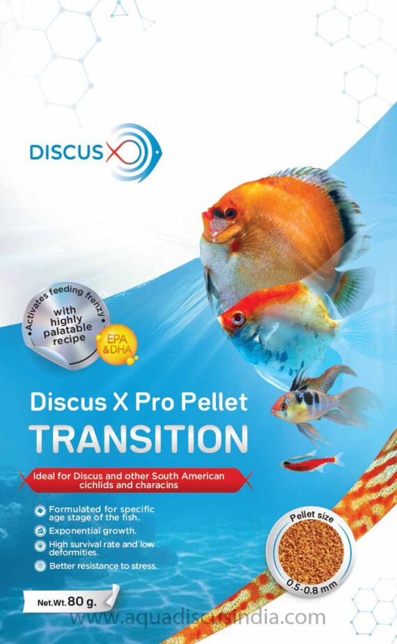 DiscusX Pro TRANSITION (aka GrowX1) - EPA & DHA Rich Post-Weaning Pellet 0.5-0.8mm (For fish size 4-6 cm)