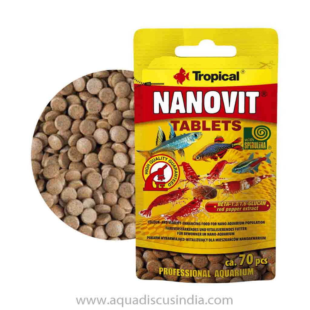 Tropical Nanovit Tablets - Multi-ingredient Sticky Tablet For Small Fish Species